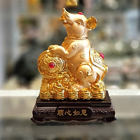 Mua Tượng Chuột Vàng Trên Gậy Như Ý - Thuận Tâm Như Ý TM022