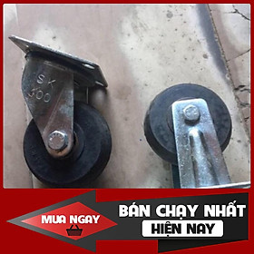 Mua Bánh xe cao su đúc phi 100 - quay và cố định
