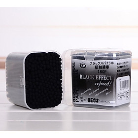 Set 02 Hộp tăm bông lấy ráy tai Than hoạt tính 180P - Hàng nội địa Nhật Bản
