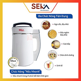 Máy Làm Sữa Hạt Đa Năng SEKA 1.8 Lít Chống Tràn - Xay Mịn - Máy Làm Sữa Đậu Nành Lõi Thép Không Gỉ 304 - Hàng chính hãng