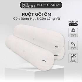 Ruột Gối Ôm Gòn Lông Vũ/ Bông Hạt Cao Cấp À Ơi Concept size 37x100 cm