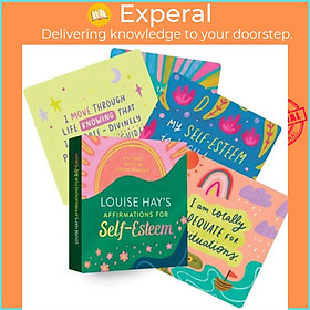 Sách - Louise Hay's Affirmations for Self-Esteem - A 12-Card Deck for Lovin by Sally Mason-Swaab (UK edition, paperback)