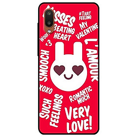 Ốp lưng dành cho Samsung Galaxy A02 mẫu Thỏ LOVE Đỏ