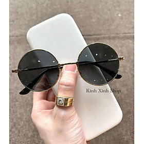Kính râm nam nữ Mắt tròn nhỏ thời trang thầy bói