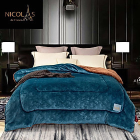 Chăn lông cừu Nicolas mẫu mới năm 2021, Hàng Cao Cấp Xuất Âu Chính Hãng