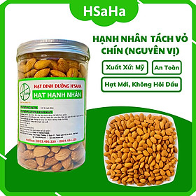 Hạt Hạnh Nhân Rang Mộc HSaHa - Hạnh Nhân Tách Vỏ Mỹ Rang Giòn Nguyên Vị