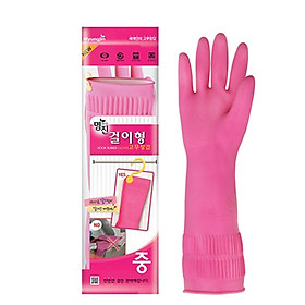 Mua Combo 2 đôi găng tay cao su thiên nhiên có móc treo cao cấp Hàn Quốc Dài 37cm - 명진걸이형고무장갑 중