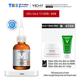 Tinh chất chống oxy hoá, dưỡng da sáng khoẻ Vichy Liftactiv Vitamin C pure 15% 20ml