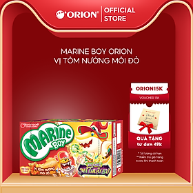 Bánh Cá Marine Boy Orion vị Tôm Nướng Môi Đỏ 35g/hộp