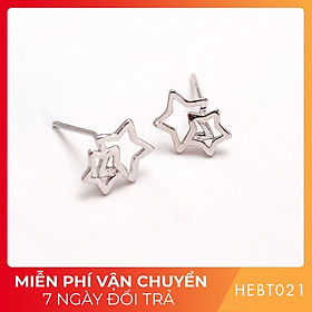 Bông hoa tai nữ bạc s925 cao cấp HEBT021 BH trọn đời