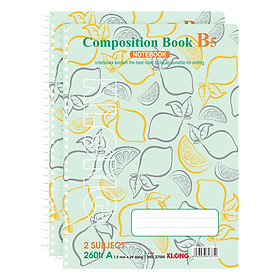 Lốc 2 Sổ Lò Xo Đơn Klong B5 - 3 Subject MS 375M (260 Trang)