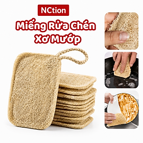 COMBO 5 Miếng Rửa Chén Bát Xơ Mướp, Sơ Mướp Khô Rửa Bát, Chà Xoong Nồi, Mút Rửa Chén