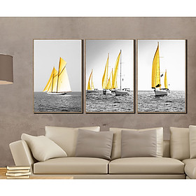 Bộ 3 tranh Canvas treo tường hiện đại