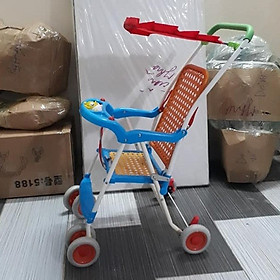 Xe đẩy nhựa gia mây 2019 có mái che, bảo hiểm, nhạc, phanh chân