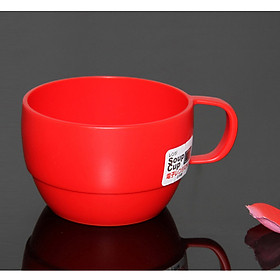 Bộ 2 cốc nước thiết kế dáng thấp, bằng nhựa PP cao cấp (màu đỏ) - Japan