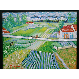 Tranh Sơn Dầu Vẽ Tay 40x50cm - Sau Cơn Mưa (Van Gogh)