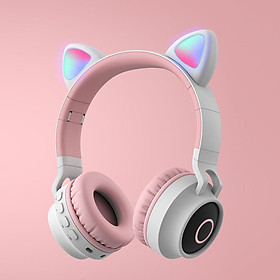 Mua Tai nghe Bluetooth chụp tai mèo bản nâng cấp không bị rè  sáng nhiều màu - Hàng chính hãng