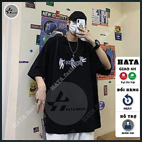 Áo Thun Unisex Phom Rộng, Áo thun tay lỡ HATA Fashion Vải Cotton mát mịn ZQ20