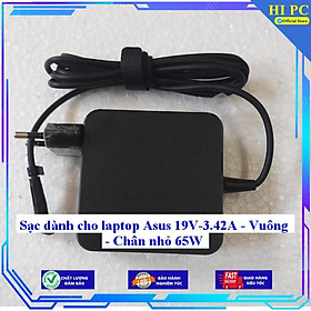Sạc dành cho laptop Asus 19V-3.42A - Vuông - Chân nhỏ 65W - Hàng Nhập khẩu