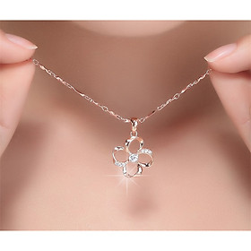 Dây chuyền nữ - DC000017 - Vòng cổ nữ S925 - Thiết kế mặt cỏ bốn lá may mắn, thời trang