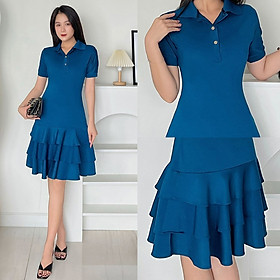 {HCM} Đầm bèo đuôi cá kiểu cổ polo D078- Lady Fashion - Khánh Linh Style