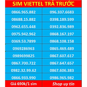 Sim viettel số đẹp - Hàng chính hãng