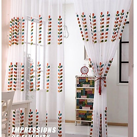 Mua Rèm trắng thêu hoa lá (nhiều size)
