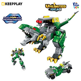 Đồ chơi lắp ráp, xếp hình K Keepplay 42115 - Robot xanh biến hình (329 mảnh ghép)