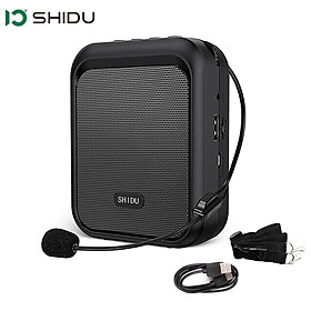 Máy Trợ Giảng Có Dây Shidu SD-M100 Cho Giáo Viên - Hàng Chính Hãng. SHIDU M100 Mini  Portable Rechargeable Bluetooth Speaker with Wired Microphone Headset 10W 1800mAh  Supports MP3 Format Audio for Teacher, Taxi Driver, Coaches, Training, Tour Guide