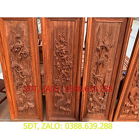 Mua Tranh Tứ Quý Gỗ Hương Đỏ Nam Phi