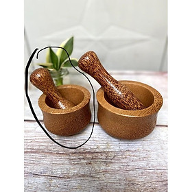 Mua Bộ cối chày gỗ dừa loại 1 siêu đẹp   hàng xuất khẩu 2 size