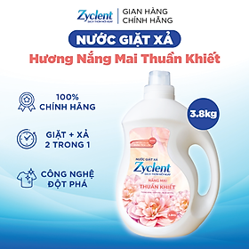 Nước Giặt Xả Zyclent Extra Hương Nắng Mai Thuần Khiết 3.8kg