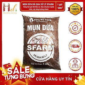 Mùn Dừa, Xơ Dừa Đã Qua Xử Lý 5DM3 Trồng Rau Sạch và Hoa Hồng Bằng Đất Sạch, Xơ Dừa, Trấu Hun Và Phân Bón Hữu Cơ