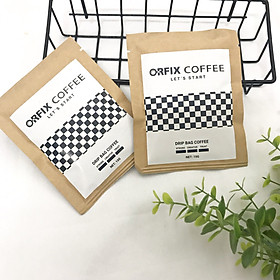 Cà phê phin lọc giấy ORFIX COFFEE - Hiện đại - Tiết kiệm - An toàn, năng lượng tích cực cho tuổi trẻ, đóng hộp 10 gói x 15g/gói cà phê xay nguyên chất.