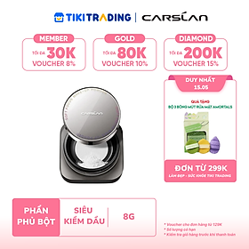 Phấn phủ CARSLAN dạng bột từ tính kiềm dầu màu đen chống nước chống mồ hôi che phủ bóng dầu cho mặt 8g