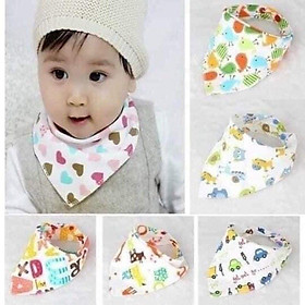 Khăn yếm tam giác Cotton Yếm Xô có cúc bấm cho bé yêu hàng cao cấp