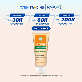 Sữa rửa mặt vitamin làm sáng da, mờ sẹo thâm dạng kem Acnes Vitamin Cleanser 100g