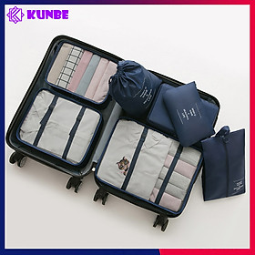 Hình ảnh Set 7 Túi Đựng Đồ Du Lịch Cho Vali KUNBE Nhiều Kích Cỡ Đa Năng Giúp Vali Luôn Gọn Gàng Ngăn Nắp