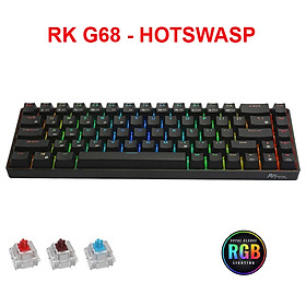 HOTSWASP - Bàn phím cơ mini không dây Royal Kludge RK G68 Bluetooth 5.1 cơ