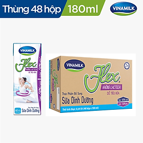 Thùng 48 Hộp Sữa Tiệt Trùng Vinamilk  Flex Không Lactose (180ml / Hộp)