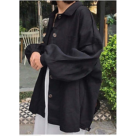 ÁO SƠ MI NỮ FORM RỘNG TÚI PHỒNG NÚT ÁO TO VẢI MỀM MỊN CÓ 2 MÀU