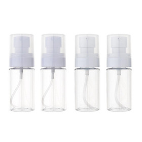 4Pcs Refillable Plastic Pump Spray Bottles Cosmetic Makeup Containers 40ml