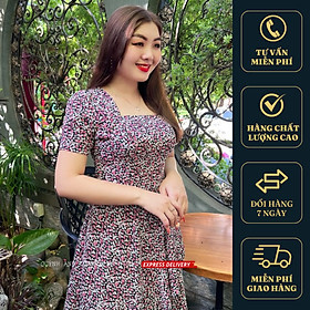 Váy Voan Hoa Nhí Tím Dạo Phố Ngày Hè Siêu Xinh Hazel Dress