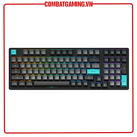 Mua Bàn phím cơ Không dây AKKO 3098B Multi-modes Black &  Cyan - Hàng Chính Hãng