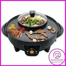 Mua Bếp nướng lẩu 2 in 1 Mini Hàn Quốc 36cm️FREESHIP️ Bếp Điện Đa Năng-Nồi Đôi Mini Nướng và Lẩu 2 trong 1