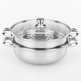 Nồi Hấp Inox 2 Tầng 28cm