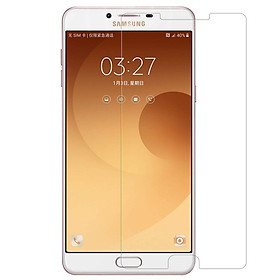 Miếng dán kính cường lực cho Samsung Galaxy C9 Pro độ cứng 9H, chống trầy, hạn chế bám vân tay - Hàng nhập khẩu