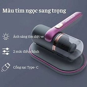 MÁY HÚT BỤI DIỆT KHUẨN UV CC-002 – HÚT MẠNH, TIA UV DIỆT KHUẨN, SẠC PIN, KHÔNG ỒN
