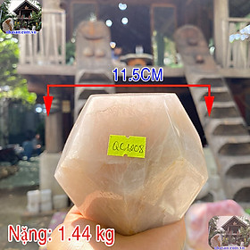 Mua Mua đá 12 mặt thạch anh hồng tự nhiên  giá tốt NHA SAN QC1208 - 1.44 Kg ((ĐK: 11.5cm)