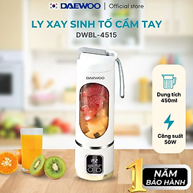 Mua Máy xay cầm tay DAEWOO DWBL-4515 (450ml) Hàng Chính Hãng - Ly xay trái cây thông minh  nhỏ gọn  tiện lợi